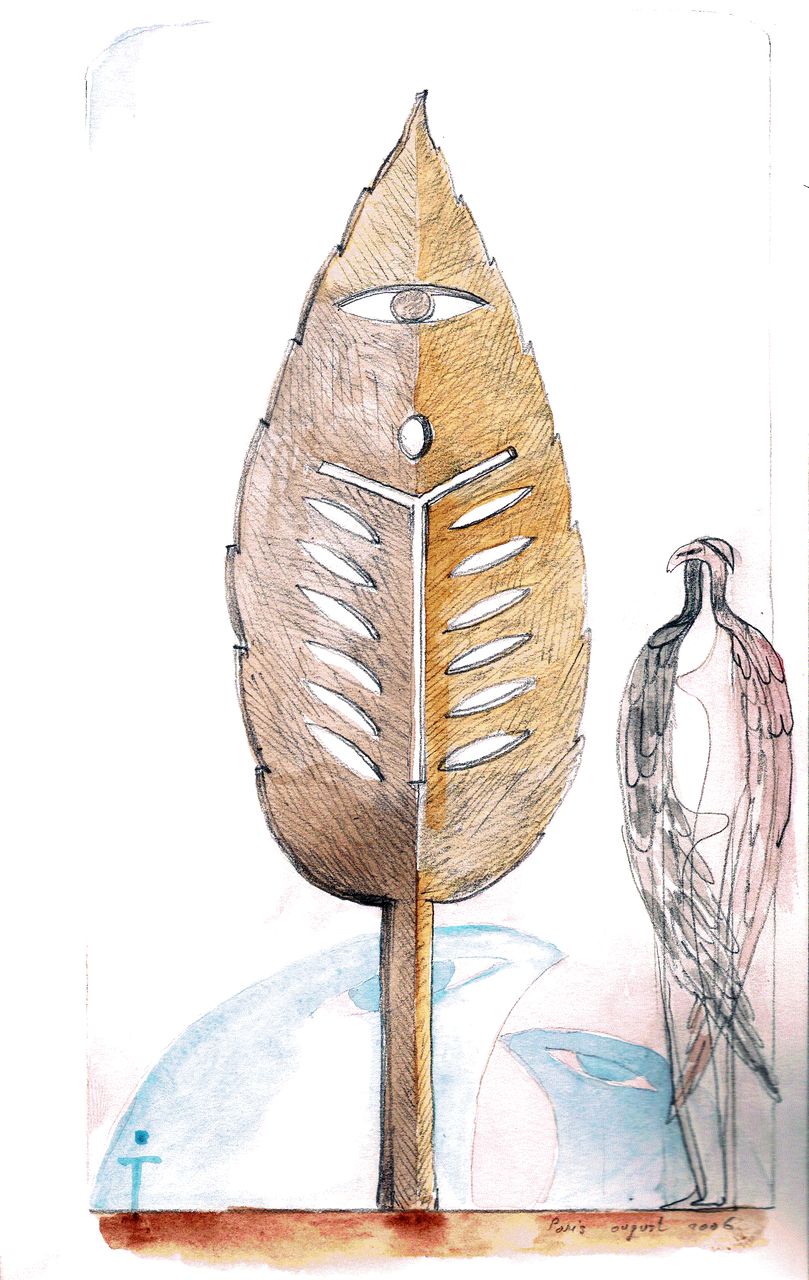 Frunza-totem cu ochi