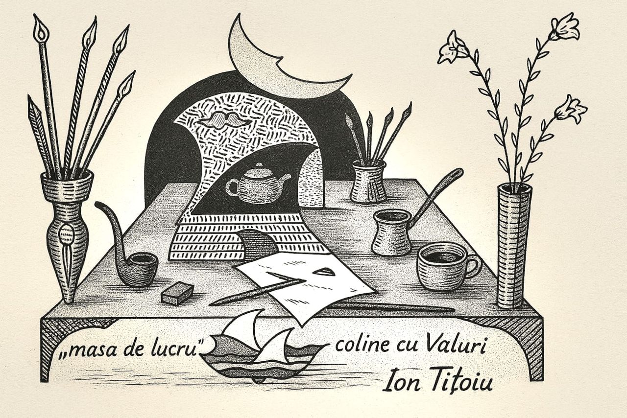 Masa de lucru — coline cu valuri