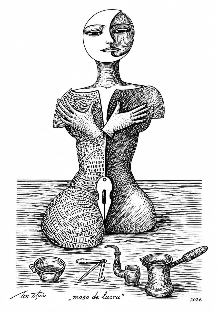 Masa de lucru — bust despicat