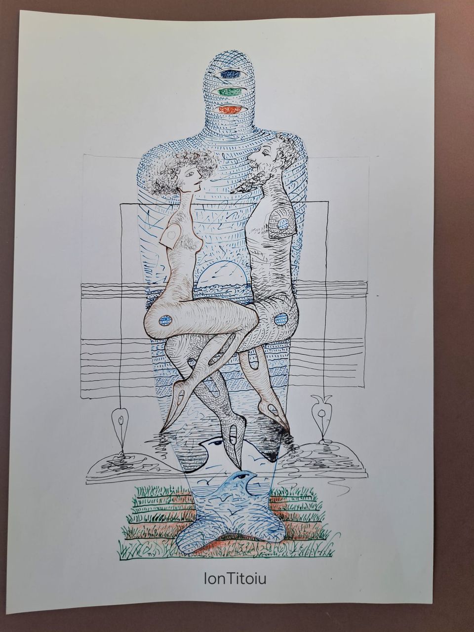 Totem cu perechea la asfințit