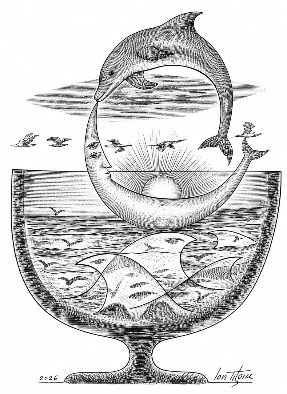 Delfinul peste potir