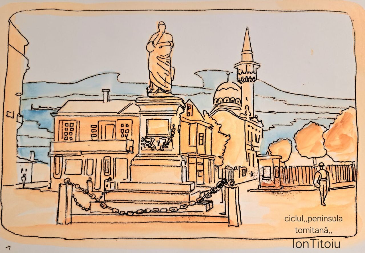 Piața Ovid cu flori (culoare)